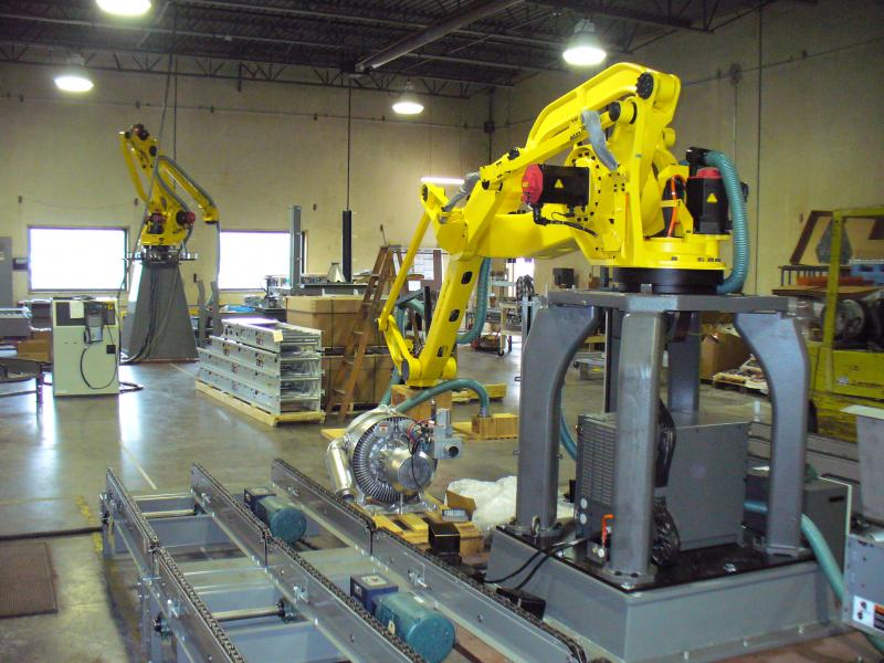 robotic bag palletizer integration facility